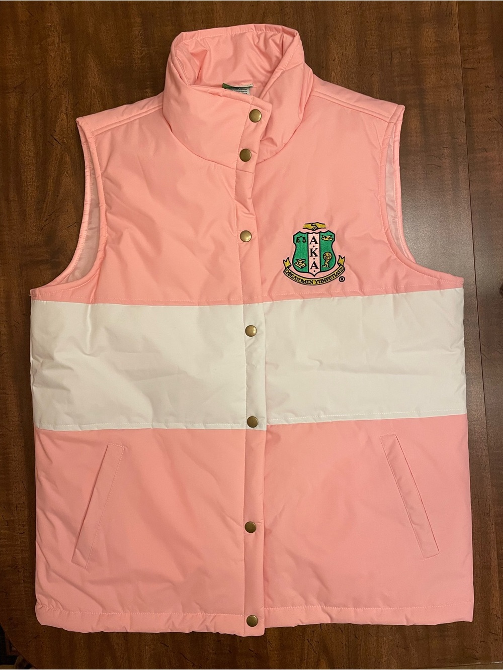 EUC Ivy Storehouse Alpha Kappa Alpha Puffer Vest - XL